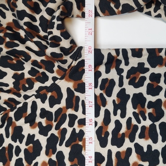 Lou & Grey Leopard Print Fluffy Fleece Hoodie Size S - Picture 5 of 13